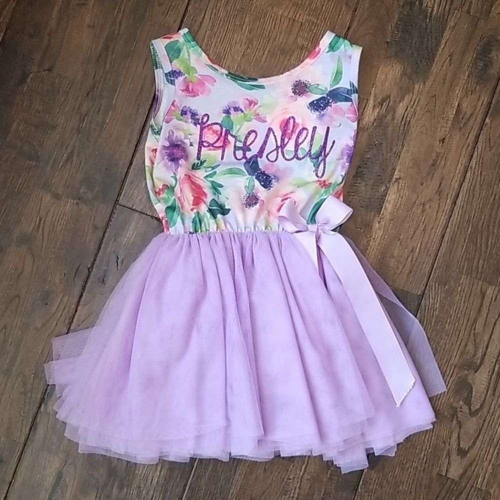 Spring Dress Purple Tutu "Presley" Size 5